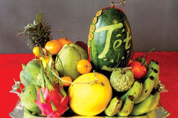 Gợi ý mẫu trang trí mâm ngũ quả ngày Tết 5
