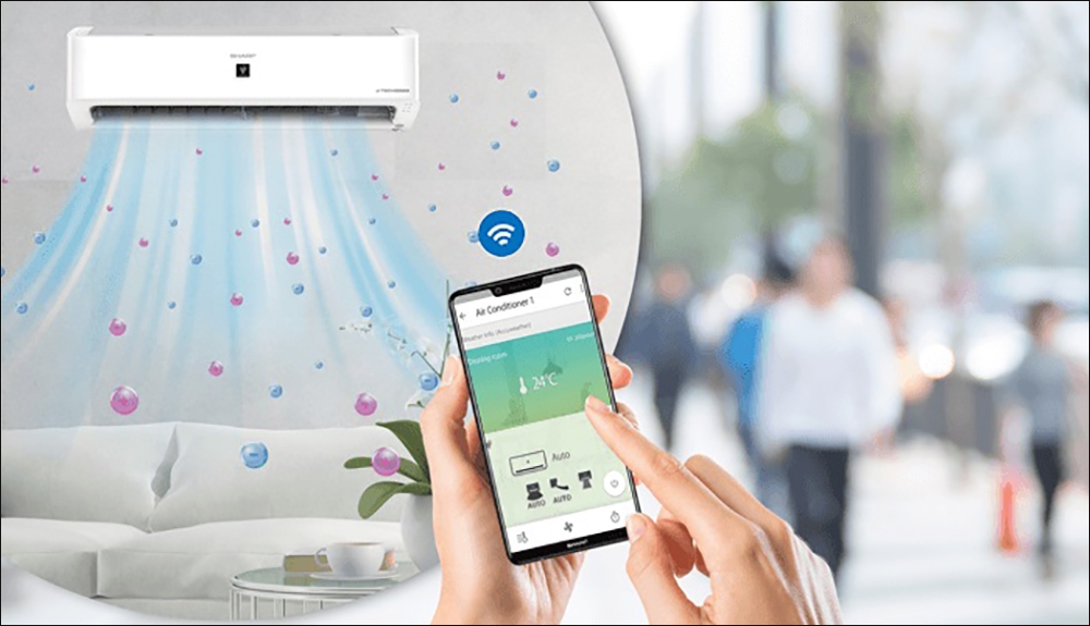 Mở máy lạnh Sharp bằng ứng dụng Sharp Air App