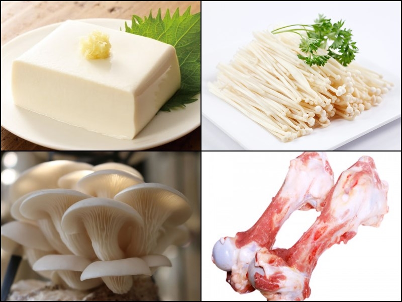 canh nấm đậu phụ