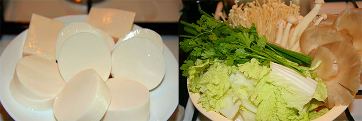 canh nấm đậu phụ 1