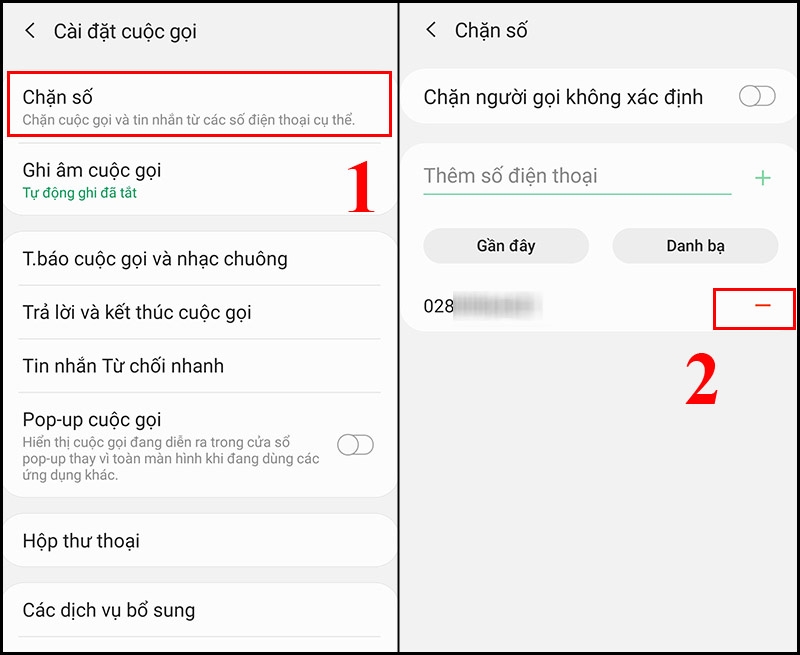Trực tiếp chặn thuê bao lạ trên Android