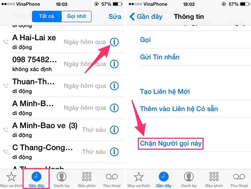 Chặn cuộc gọi người lạ trên iOS