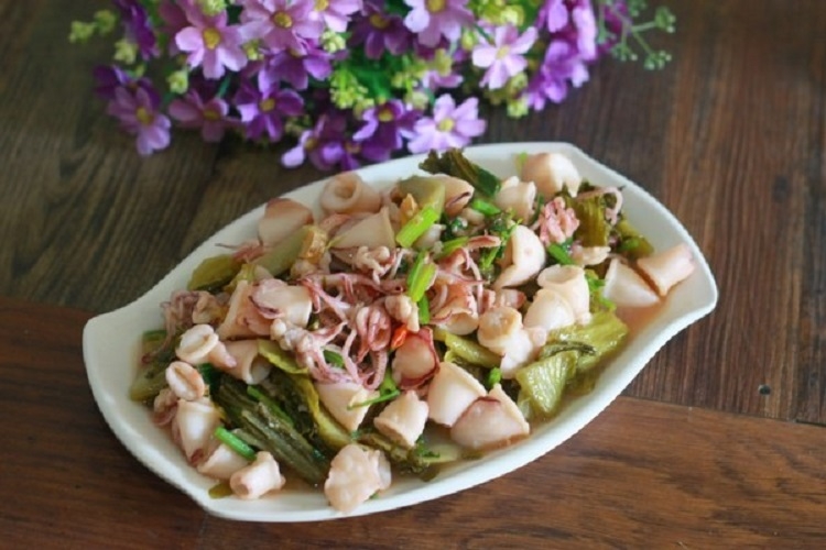 mực xào dưa chua 7