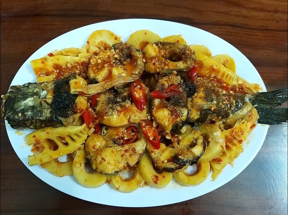 Món cá lóc kho măng mang đặc trưng riêng