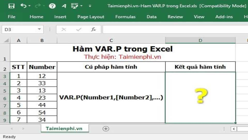 Ứng dụng quan trọng của hàm Var trong Excel