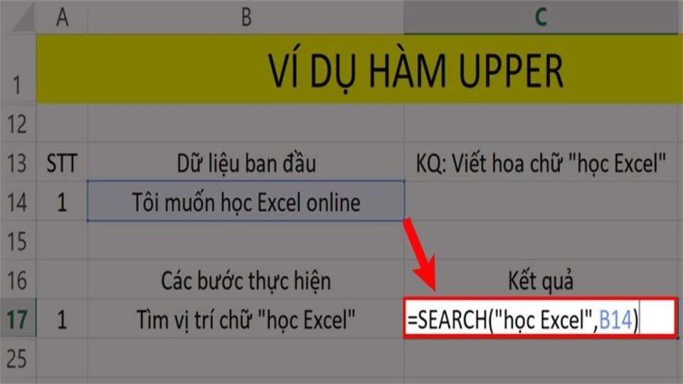 Nhấn phím Enter để ô C17 hiển thị kết quả