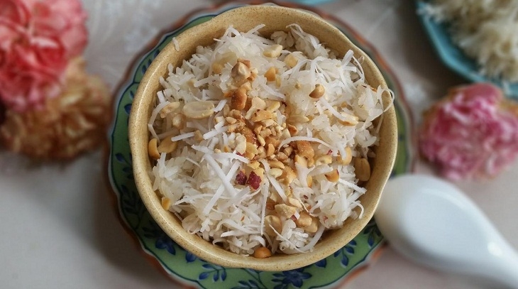 Cách nấu xôi dừa 7