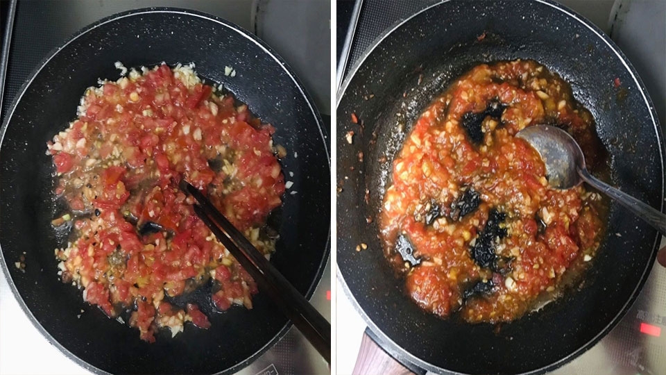 Nấu sốt cà chua