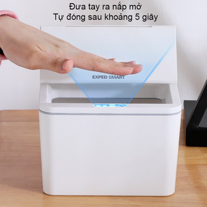 thùng rác thông minh cảm ứng đóng mở