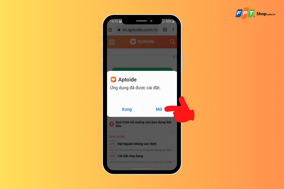Hướng dẫn cách tải Aptoide trên Android bước 4