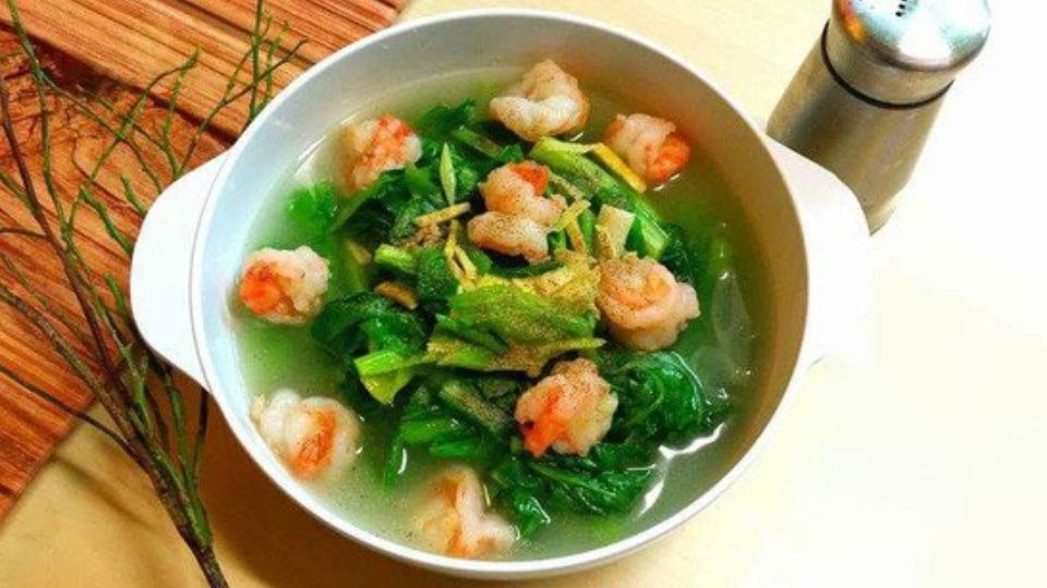 Canh tôm cải ngọt