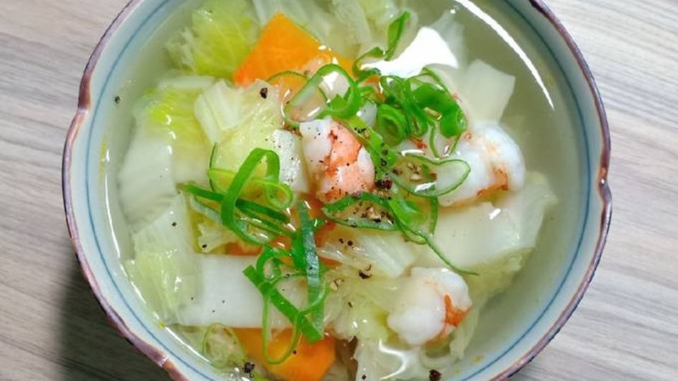 Canh tôm cải thảo