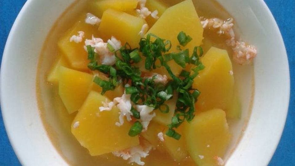 Canh đu đủ nấu tôm