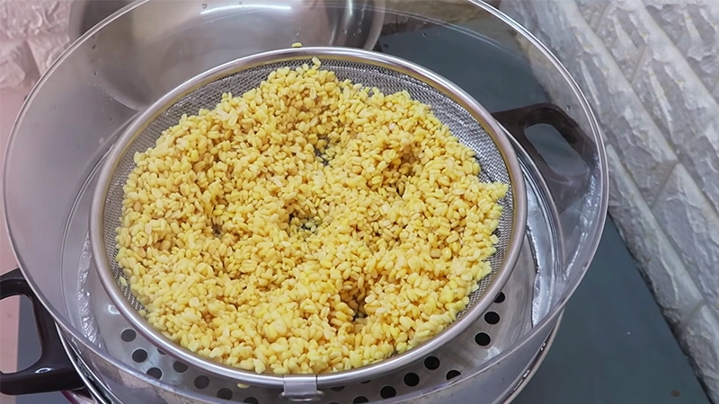 Hấp chín đậu xanh