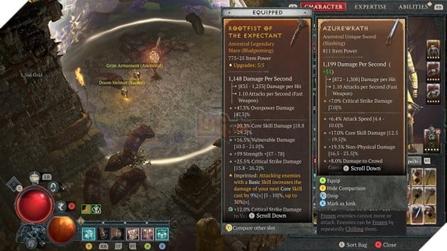 Hệ thống trang bị phong phú