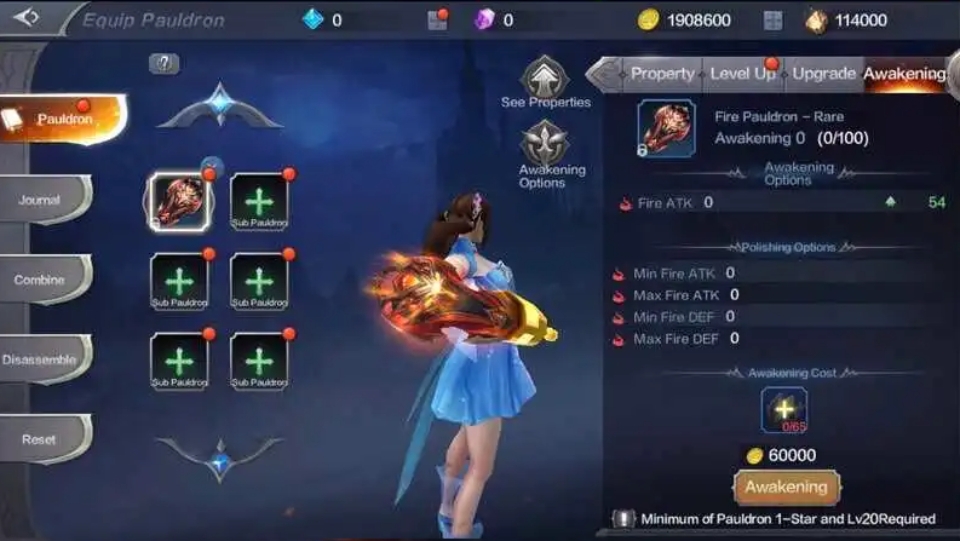 Bạn sẽ được mở khóa tính năng thức tỉnh khi đạt level 20