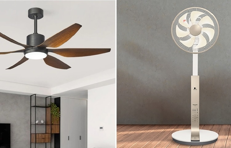 Quạt trần có công suất tiêu thụ điện lớn hơn quạt cây