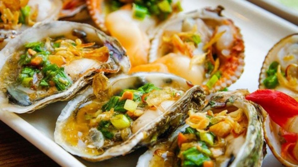 Hàu nướng mỡ hành