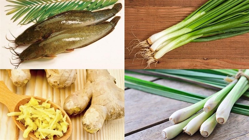 Nguyên liệu để làm món cá trê nướng mỡ hành