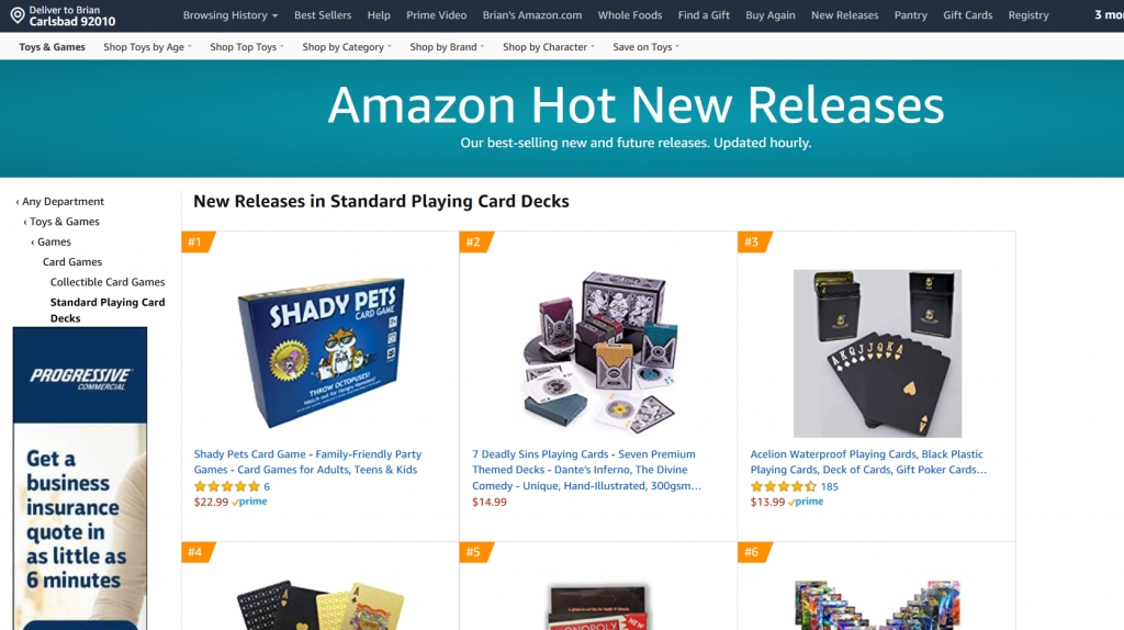 Tính năng Hot New Releases trên Amazon