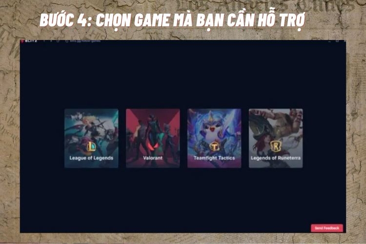 Bước 4: Chọn game mà bạn cần hỗ trợ