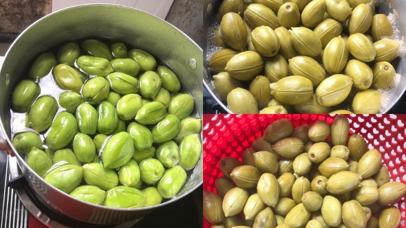 Cách làm mứt cà na ngâm đường 2