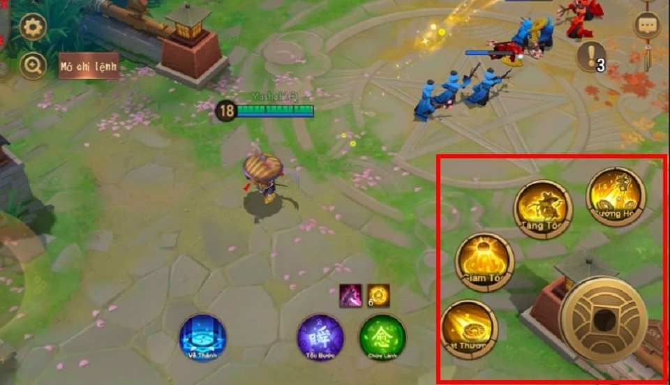 Tính năng trong game Âm dương sư moba