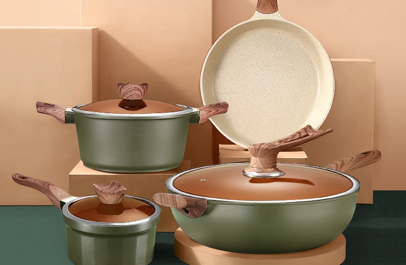 Bộ nồi chảo tích hợp chất chống dính Maifan