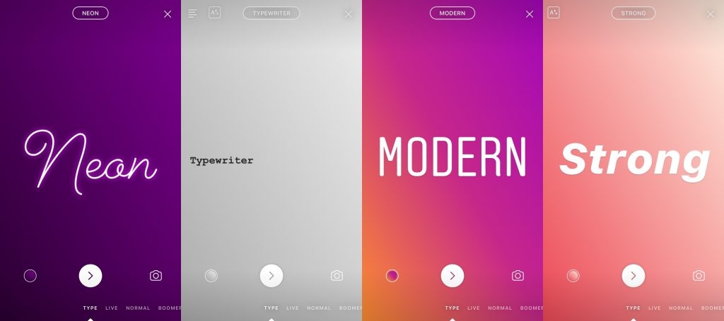 Bộ font chữ Instagram trong Story