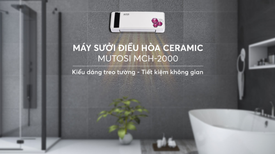 Máy sưởi điều hòa ceramic Mutosi MCH-2000