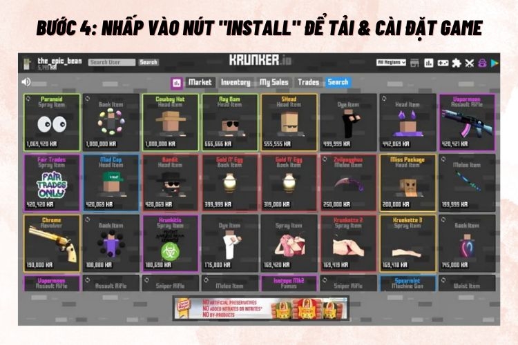 Bước 4: Nhấp vào nút này để bắt đầu quá trình tải xuống và cài đặt game lên máy tính của bạn.