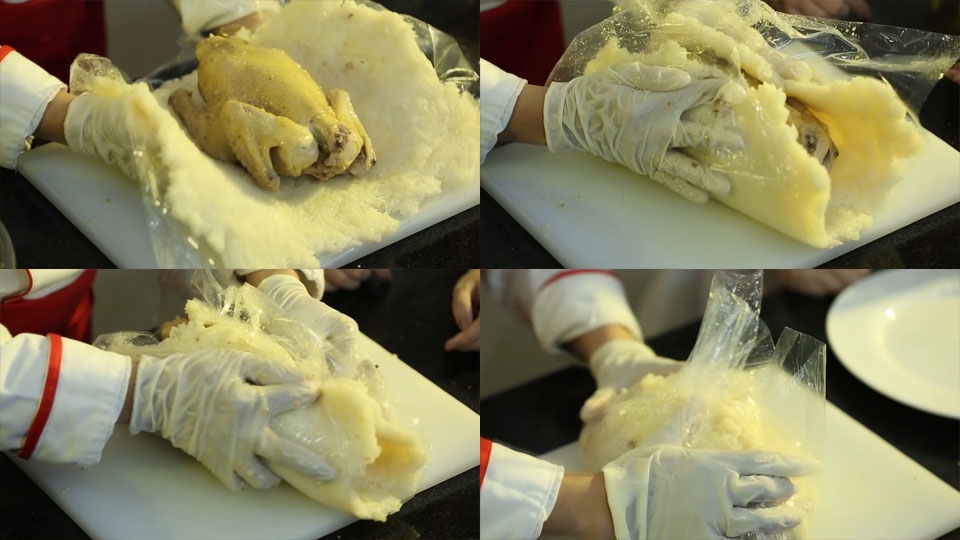 Định hình phần xôi bọc gà