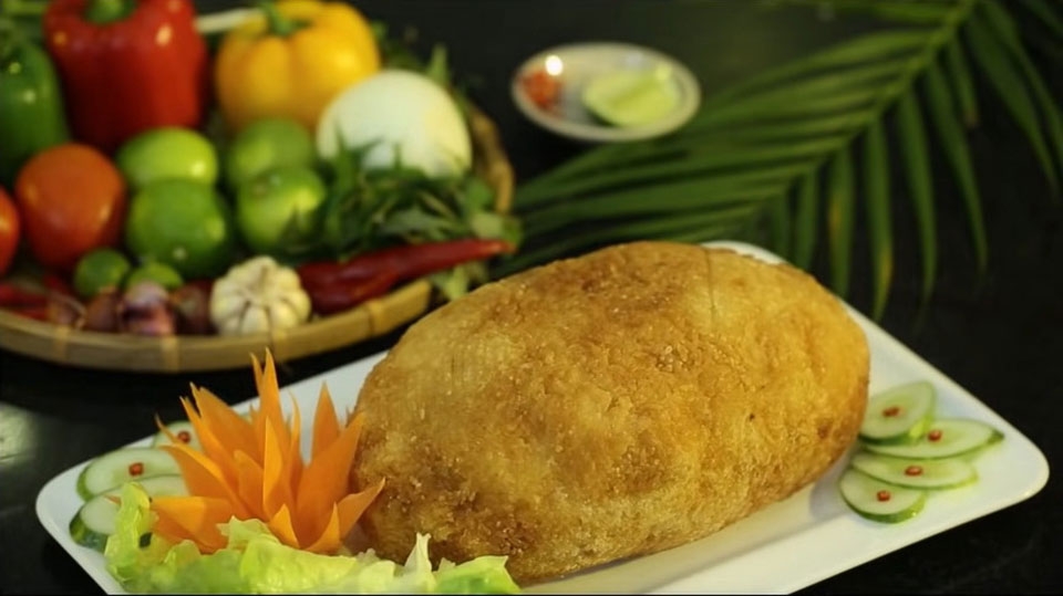 Thành phẩm món gà bó xôi