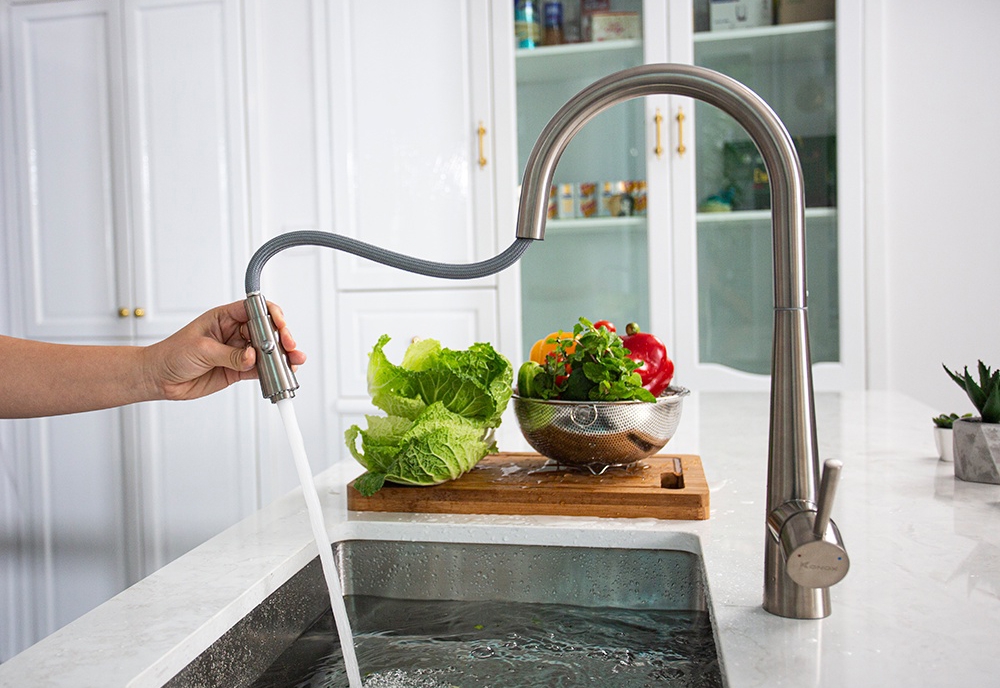 Vòi rửa chén dây rút mang đến nhiều tiện ích