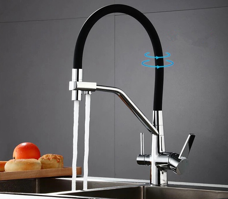 Vòi rửa chén 3 đường nước đáp ứng nhu cầu sử dụng khác nhau của nhiều gia đình