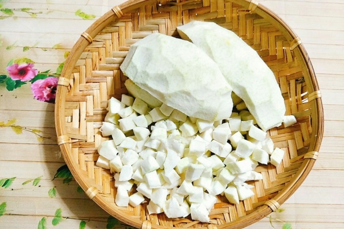 Sơ chế phần cùi bưởi