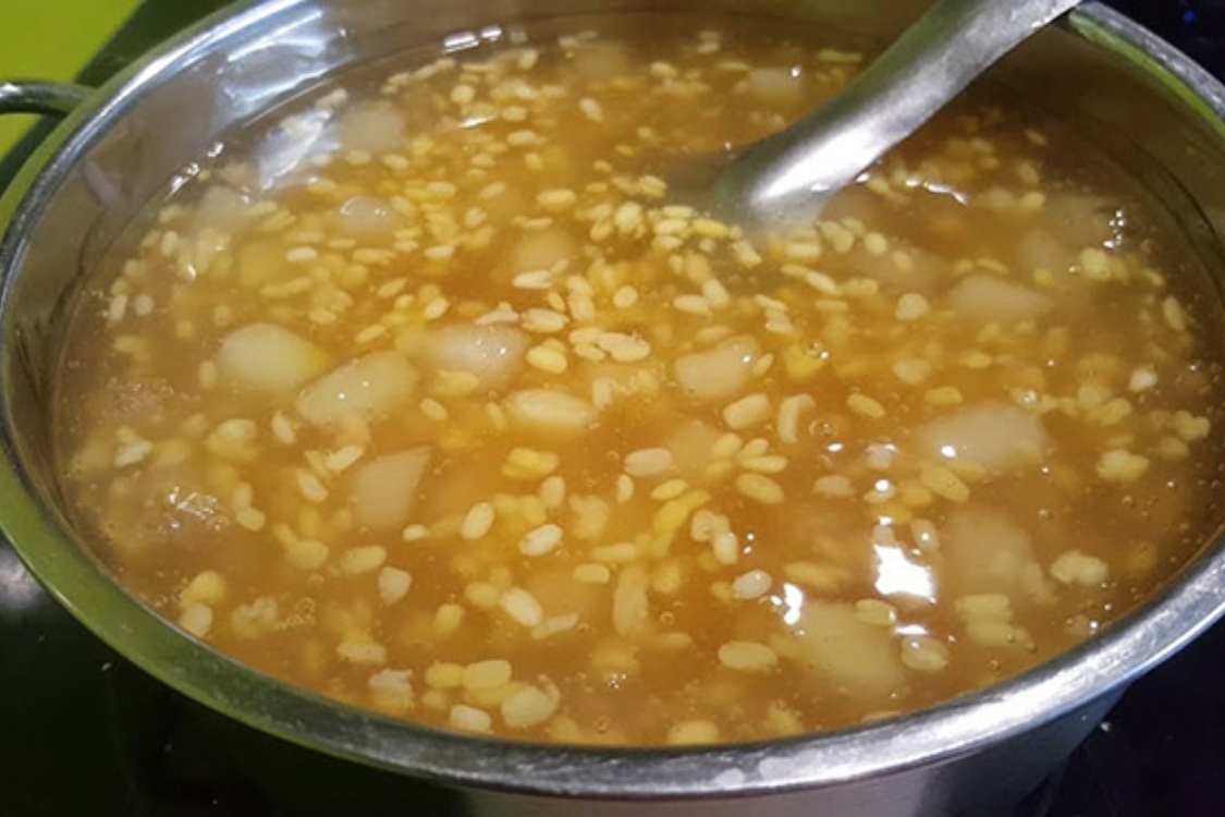 Nấu chè bưởi đậu xanh thanh mát