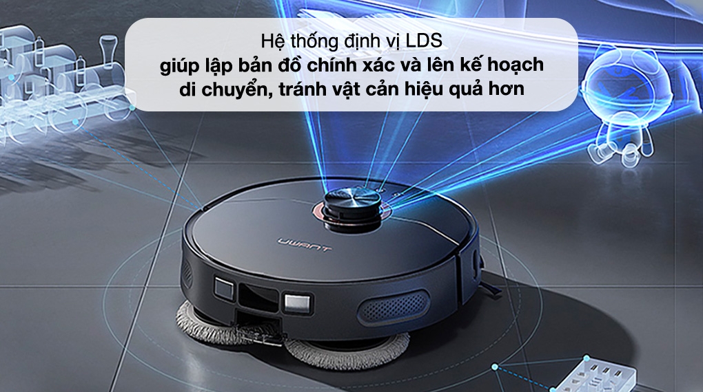Robot hút bụi tự giặt giẻ lau thông minh - hình 6