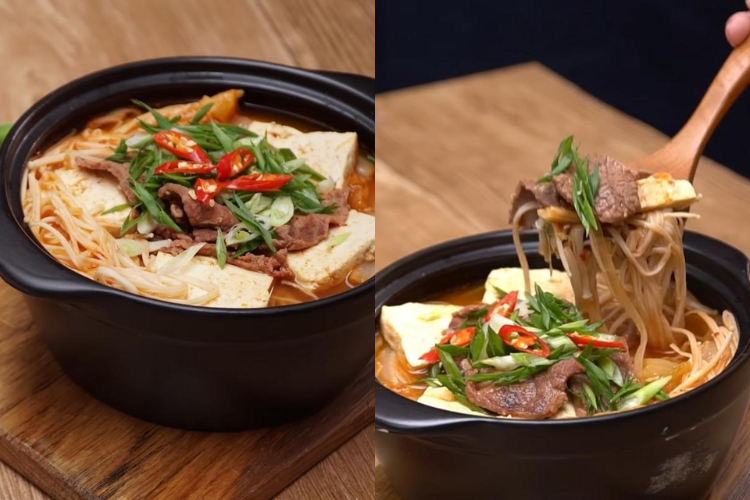 Công thức nấu món canh kim chi thịt bò chuẩn vị Hàn Quốc ngay tại căn bếp nhỏ