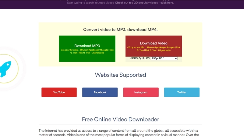 Bạn chỉ việc nhấn vào nút "Tải xuống"
