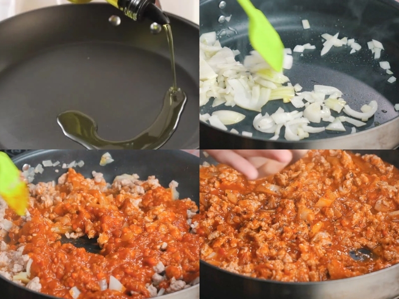 Mì spaghetti sốt bò bằm (sốt mì ý có sẵn) 3