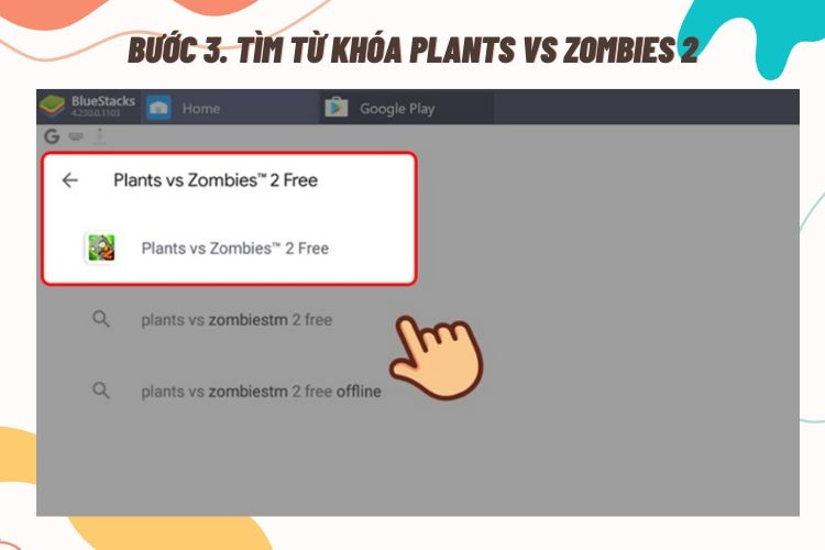 Bước 3. Tìm từ khóa Plants vs Zombies 2