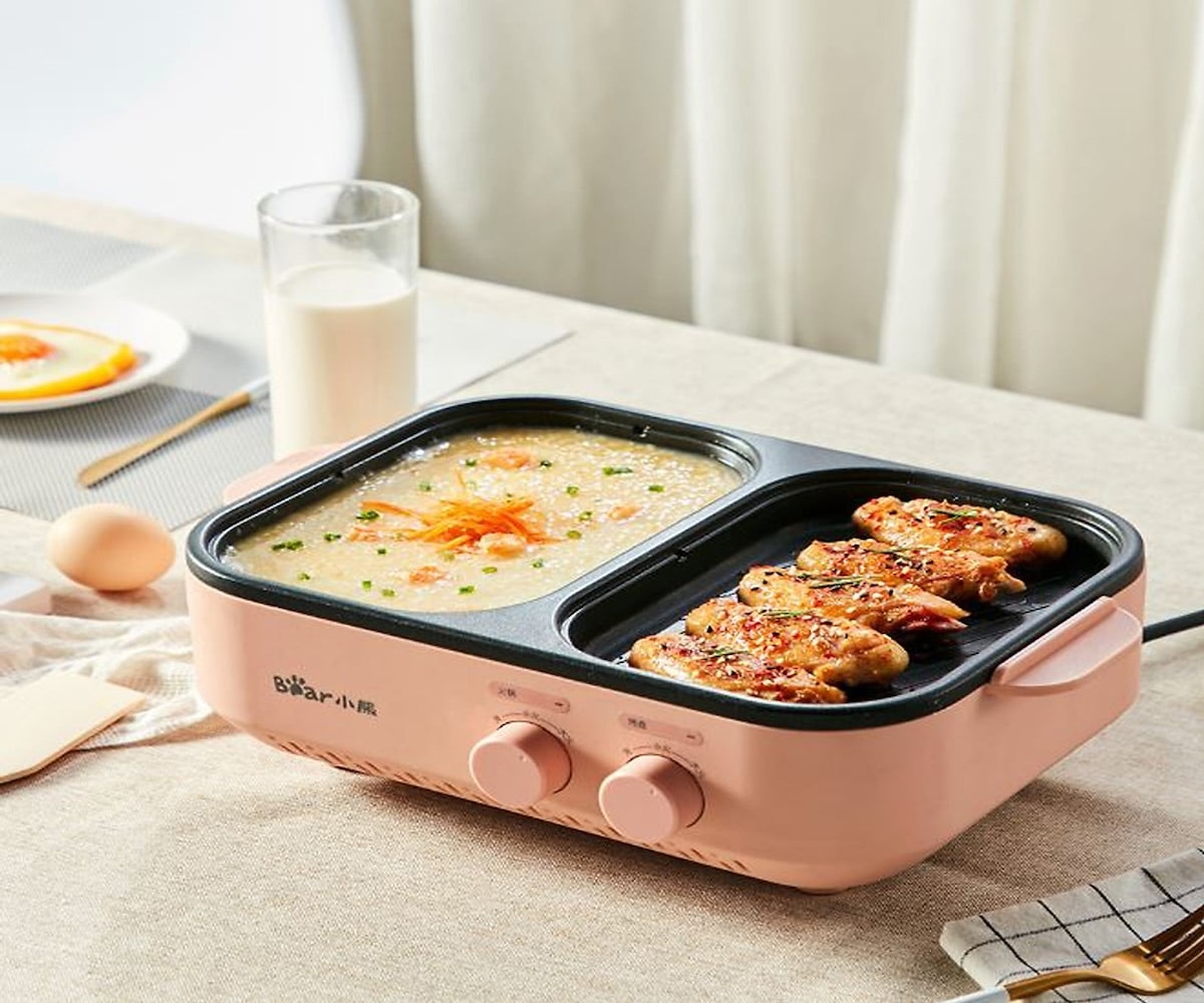 Bếp lẩu nướng đa năng Bear DKL-C12D1 có kiểu dáng gọn nhẹ