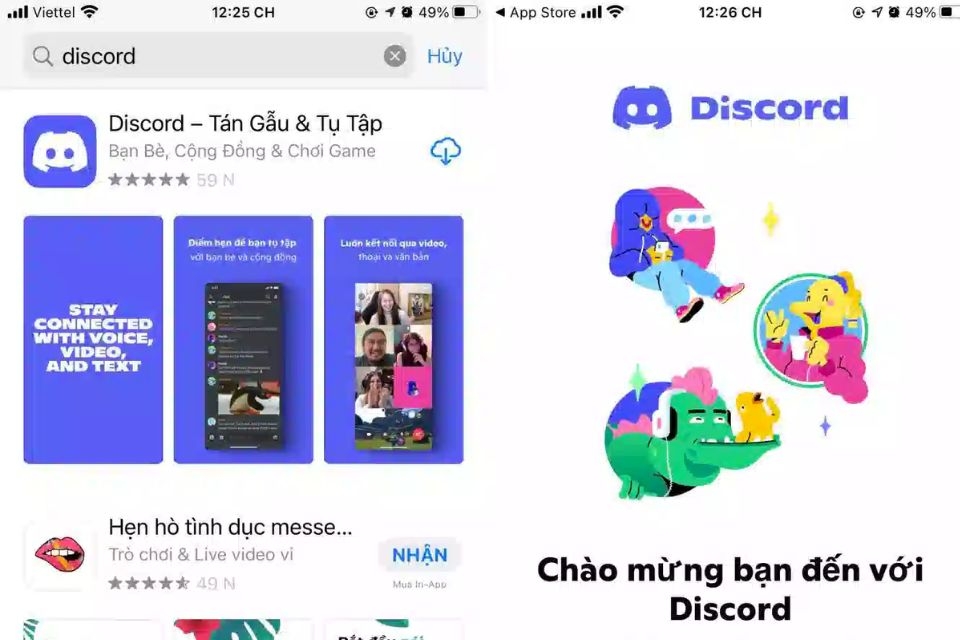 Tải Discord về điện thoại qua CH Play hoặc App Store
