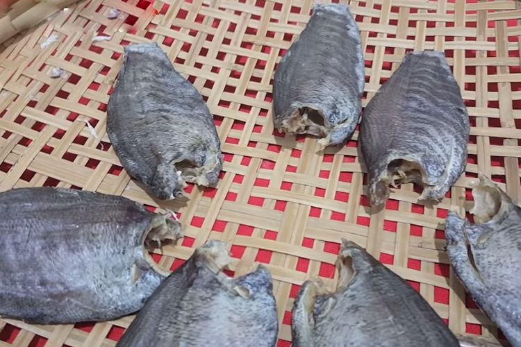 Cá sặc phơi nắng trong điều kiện thời tiết tốt