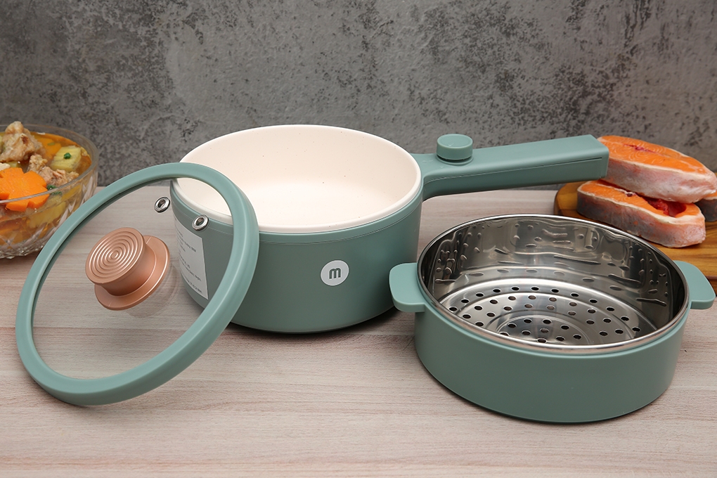 Ca lẩu điện mini Mishio MK-271 1.5 lít xanh