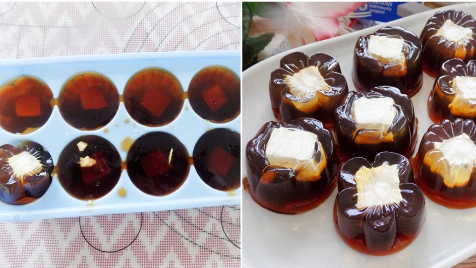 Thạch cà phê mix nhân phô mai thơm béo.