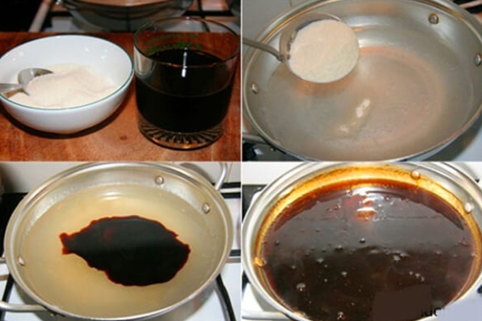 Nấu rau câu cà phê.