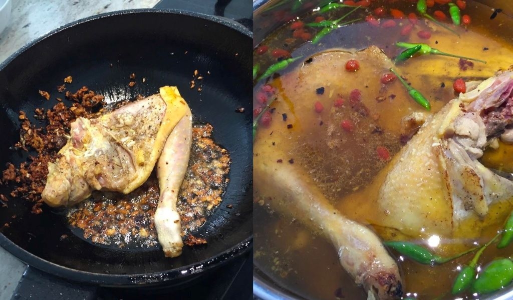 Hướng dẫn 2 cách nấu lẩu gà ớt hiểm cay nồng, kích thích vị giác ngon như ngoài tiệm 5