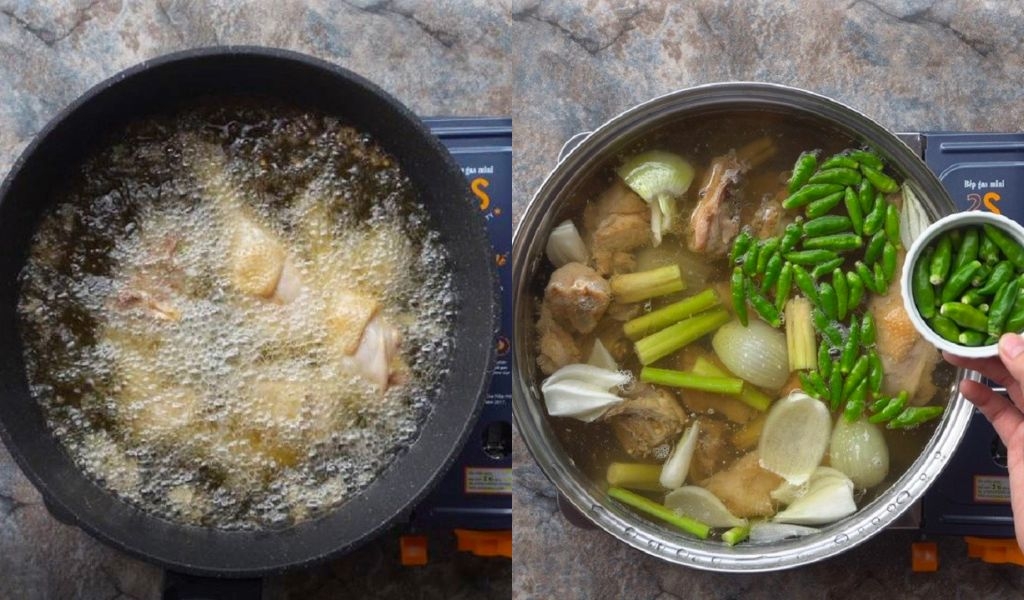 Hướng dẫn 2 cách nấu lẩu gà ớt hiểm cay nồng, kích thích vị giác ngon như ngoài tiệm 2